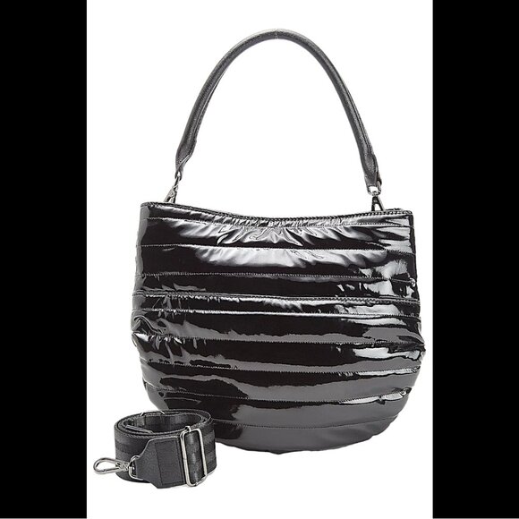 NEW Black Patent Leather the Monterey 'Think Roylen' Shoulder/Crossbody Bag - Picture 3 of 10
